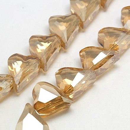 Electroplate Glass Beads Strands EGLA-E011-10x12mm-F01-1