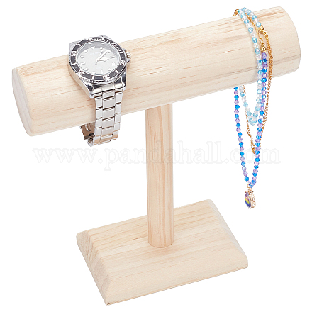 Présentoirs de bracelet détachables en bois t-bar BDIS-WH0003-21-1