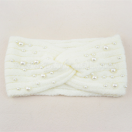Acrylic Fiber Knitted Yarn Warmer Headbands COHT-PW0002-21B-1