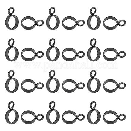 UNICRAFTALE 60pcs 304 Stainless Steel 8mm Long Tube Bails Metal Loop Hanger Links Bail Hollow Round Links Connectors with Loop Charms Bails Beads Ring Shape with Loop for Bracelet Jewelry Making STAS-UN0042-93-1