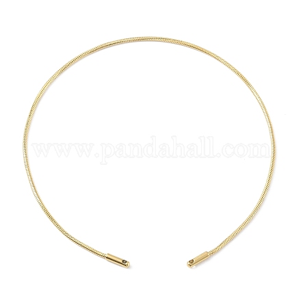 Placage ionique (ip) 304 fabrication de bracelet en chaîne serpent ronde en acier inoxydable BJEW-M293-11G-1