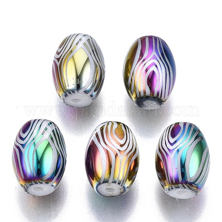 Electroplate Glass Beads EGLA-S197-23A-06-1