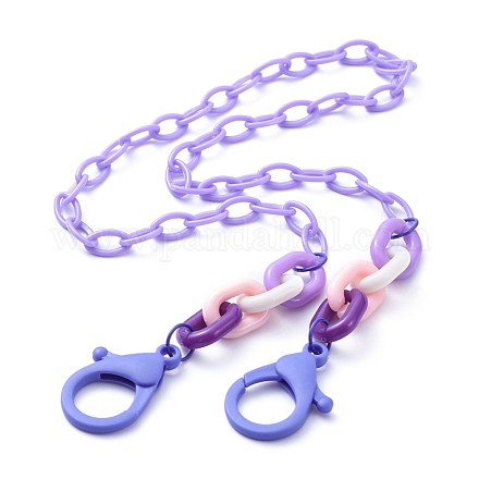 Персонализированные ожерелья-цепочки из абс-пластика NJEW-JN02847-01-1