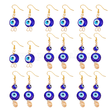 Arricraft 8 пара сережек лэмпворк «злой глаз» EJEW-PH0001-19-1
