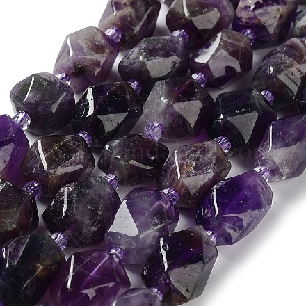 Natural Amethyst Beads Strands G-C182-16-01-1