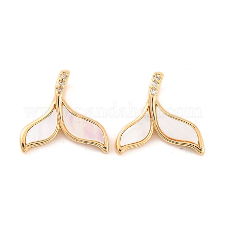 Латунные микропаве прозрачные подвески с фианитом KK-S389-06G-1