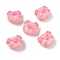 Handmade Polymer Clay Beads, Pig, Pink, 16~17.5x18~20x14.5~16.5mm, Hole: 1.6~1.8mm