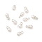 Brass ABS Imitation Pearl Pendants, Round, Silver, 6x3mm, Hole: 1.4mm