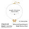 Ocean Theme Natural Quartz Crystal Round Beaded 304 Stainless Steel Pendant Necklaces for Women, Real 18K Gold Plated, Bowknot, 16.14 inch(41cm)