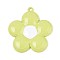 Spray Painted Alloy and Enamel Big Pendants, Flower, Cadmium Free & Nickel Free & Lead Free, Green Yellow, 58x54x6mm, Hole: 3mm