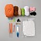 Halloween Theme DIY Pumpkin Knitting Kits for Beginners, with Thread & Needle, Fiber Fillers, Instruction, Mixed Color, 20x14x1.2cm