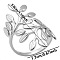 Non-Tarnish Minimalist Adjustable Stainless Steel Leaf Open Cuff Ring for Women