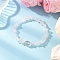 Natural Quartz Crystal & Rose Quartz Beaded Stretch Bracelets for Women, Inner Diameter: 2 inch(5cm)