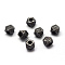 Rack Plating Brass Cubic Zirconia Beads, Long-Lasting Plated, Cadmium Free & Lead Free, Polygon, Gunmetal, 9.5x7mm, Hole: 3mm