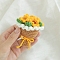 DIY Knitting Kits, Mini Bouquet, Old Rose, 6.5cm