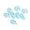 Glass K9 Glass, Imitation Austrian Crystal Beads, Faceted, Nugget, Deep Sky Blue, 11x8x8mm, Hole: 1mm