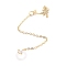 Bluetooth Headphones Holder, Anti-Lost Strap, Brass Micro Pave Clear Cubic Zirconia Ear Cuff Findings, Light Gold, 100x1.5mm