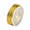 Round Aluminum Wire, Yellow, 18 Gauge, 1mm, about 23m/roll