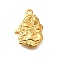 Ion Plating(IP) 304 Stainless Steel Pendants, Flower Charm, Real 18K Gold Plated, 22.5x16x3mm, Hole: 2mm