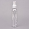 Plastic Spray Bottles, with Fine Mist Sprayer & Dust Cap, Refillable Bottle, Clear, 17.7cm, Capacity: 200ml