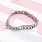 304 Stainless Steel Cuban Link & Panther chain Bracelets for Women Men, Stainless Steel Color, 8-5/8x3/8 inch(21.9x1cm)