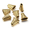 Tibetan Style Alloy Bead Cones, For Tassels Pendant, Antique Golden, Lead Free, Cadmium Free and Nickel Free, Trapezoid, Size: about 17mm wide, 18mm long, 9mm thick, hole: 4mm