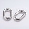 CCB Plastic Bead Frames, Oval, Platinum, 49x29.5x6mm, Hole: 1mm