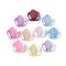 UV Plating Resin Beads, Imitation Cat Eye, Iridescent, Flower, Mixed Color, 16x16x8mm, Hole: 2.2~2.5mm