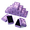 Rectangle Paper Jewelry Set Storage Gift Boxes with Bowknot, for Necklace Finger Ring Earrings, Purple, 9.2x6.2x3cm