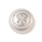 Rack Plating Brass & Cubic Zirconia Pendants, Cadmium Free & Lead Free, Long-Lasting Plated, Flat Round with Letter, Letter X, 13x7mm, Hole: 4x3mm