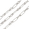 Alloy Oval Link Chains, Unwelded, Real Platinum Plated, 15x5x1mm