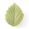 Silicone Beads, Leaf, Yellow Green, 24~24.5x19~19.5x7~7.5mm, Hole: 2mm