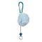 Aluminum Alloy Pom Pom Ball Beadable Keychain Bar, Light Blue, 147x50x50mm