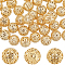 50Pcs Brass Filigree Beads, Filigree Ball, Round, Real 18K Gold Plated, 10mm, Hole: 1mm