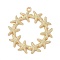 Alloy Pendants, Rack Plating,  Long-Lasting Plated, Lead Free & Cadmium Free, Starfish, Golden, 38.5x35.5x2.3mm, Hole: 2mm