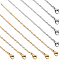 SUNNYCLUE 10 PACK 24 Inch/ 0.6m 2mm Stainless Steel Necklace Chains Bulk Necklace Making Chains Gold Silver Metal Lobster Claw Clasps Cable Chains Necklaces for Jewelry Making Supplies Women Adult Diy