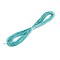 Waxed Polyester Cord, Round, Pale Turquoise, 0.5mm, 5m/bundle