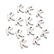 Non-Tarnish 304 Stainless Steel Pendants, Matte Style, Greek Alphabet, Stainless Steel Color, Letter.K, Letter.K: 9.5x7x1.5mm, Hole: 1.5mm