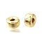 Brass Smooth Beads, Flat Round, Lead Free & Cadmium Free, Rack Plating, Lasting Plated, Real 18K Gold Plated, 5x3mm, Hole: 1.5mm