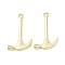 Alloy Pendants, Hammer, Rack Plating, Cadmium Free & Lead Free, Golden, 40x25x5mm, Hole: 3x2.2mm