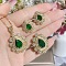 Alloy Rhinestone Pendants Necklace & Stud Earrings & Rings Sets for Women, Teardrop, Emerald, 450mm