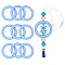 Silicone Pendants, Ring, Light Sky Blue, 64.5~65x9.5mm, Hole: 3mm, Inner Diameter: 43.5~44mm