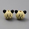 Wood European Beads, Large Holes Bead, Bear, Light Khaki, 25x31x24mm, Hole: 6mm
