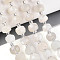 Natural White Moonstone Beads Strands, with Seed Beads, Faceted, Rondelle, 7~8.5x5~7mm, Hole: 1mm, about 44~56pcs/strand, 14.96~15.55 inch(38~39.5cm)