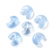 Baking Paint Transparent Glass Beads, Moon, Cornflower Blue, 16x14x9mm, Hole: 1.2mm, about 476pcs/1000g