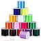 16 Rolls 16 Colors Flat Elastic Crystal String, Elastic Beading Thread, for Stretch Bracelet Making, Mixed Color, 0.8mm, about 65.62 Yards(60m)/roll, 1 roll/color