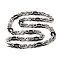 201 Stainless Steel Links Chain Necklace, with 304 Stainless Steel Clasps, Stainless Steel Color, Black, 23.82 inch(60.5cm), Link: 21x11x1.5mm and 20x10x2.5mm