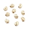 Brass Beads, Nuggets, Real 14K Gold Plated, 5.5x7x4.5mm, Hole: 1.6mm