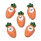 Opaque Resin Cabochons, Carrot, Dark Orange, 27x14x10mm