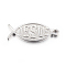 Non-Tarnish 304 Stainless Steel Pendants, For Easter, Ichthys with Word Jesus, Stainless Steel Color, 26.5x11x2mm, Hole: 2.5mm